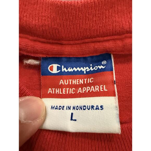 Champion Authentic Mens Red NCAA OHIO STATE Buckeyes Long Sleeve Shirt Size L - Picture 6 of 8